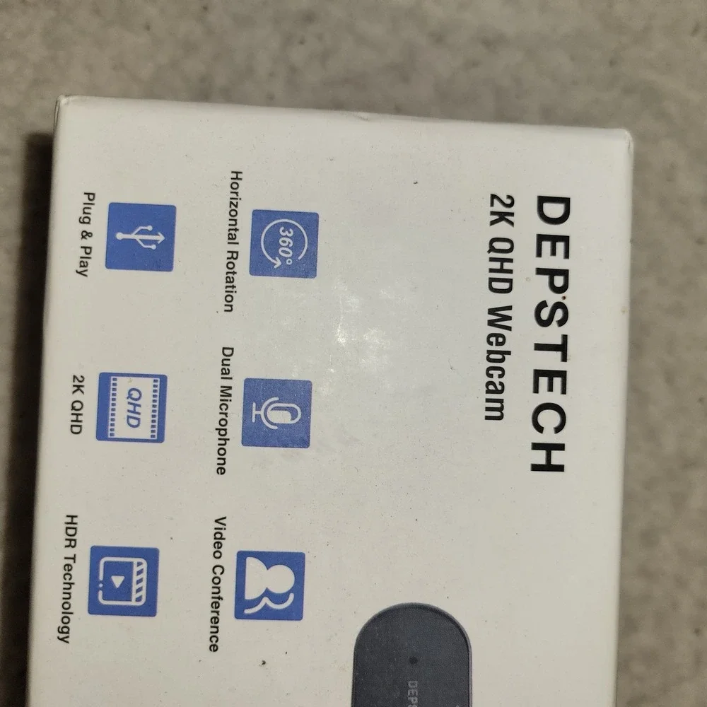DEPSTECH 2K QHD Webcam with‎ Microphone, USB Web Camera, New
